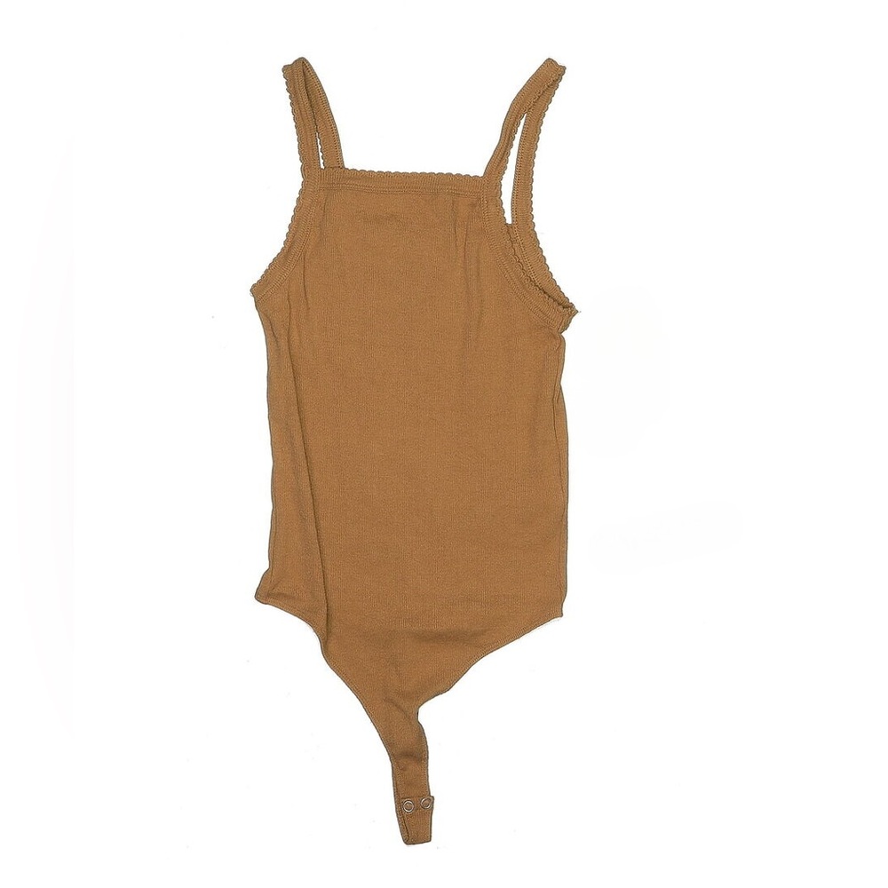 BP Nordstrom Rack Scalloped Edge Bodysuit in Carmel (M)